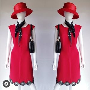 Fashion Designer Red Dress with Detail✨